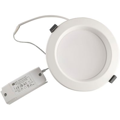 McLED Einbauleuchte Faro IP44 10W 3000K ø 113mm weiß