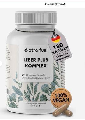 Leber Komplex 180 Kapseln + Mariendistel 80% Silymarin, rtischocke, holin, egan