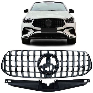Sport Kühlergrill Schwarz Glanz für Mercedes GLE V167 Coupe C167 ab 2023 mit AMG