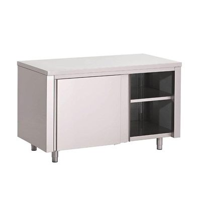 Gastro M Arbeitsschrank 1600x700x880mm mit Schiebetüren und 1 Boden