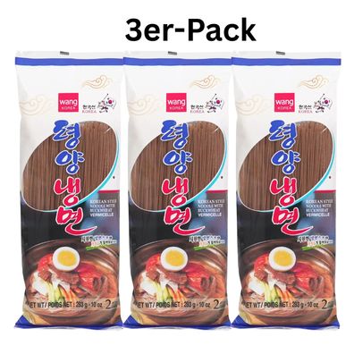 3er-Pack Wang Buchweizennudeln Naengmyeon servierfertig 283g