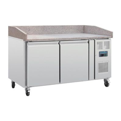 Polar Serie G 2-Türiger Pizzakühltisch Mit Marmorfläche 428L