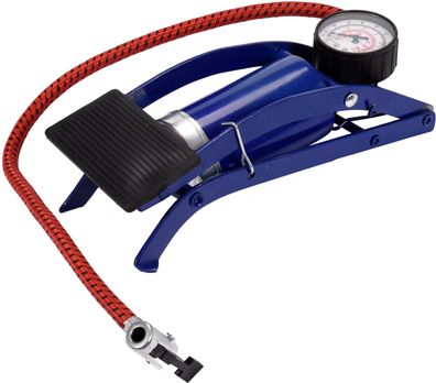 Fußpumpe mit Manometer, 1-Kolben, 0-0,3 MPa, 600 mm Schlauch