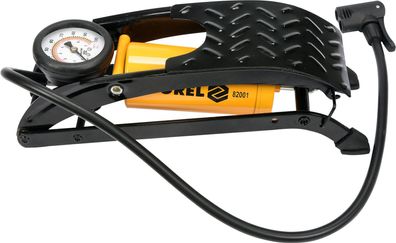Fußpumpe mit Manometer, 1-Kolben, 0-0,7 MPa, 600 mm Schlauch