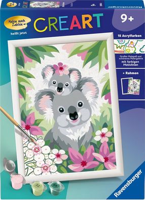 Ravensburger CreArt 28984 - Süße Koalas - Malen nach Zahlen für Kinder ab 9 Jahre, Ma