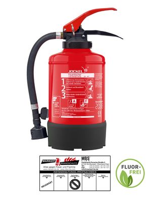 Jockel 3L F3H 8 Fettbrand-Feuerlöscher fluorfrei, inkl. Halterung & Plakette