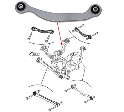 Querlenker hinten oben links Dodge Challenger Bj:15-23, Charger Bj:07-23, Magnum