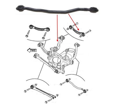 Querlenker hinten links unten Challenger Bj:08-18, Charger Bj:08-18, Magnum Bj:05