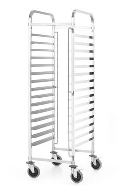 Abräumwagen 15x 600x400mm, HENDI, Kitchen Line, Silber, 470x620x(H)1735mm