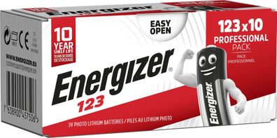 Energizer 123 Lithium Batterie EL123AP 3V 10er-Set