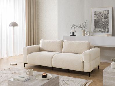 Cardea - Modernes 3-Sitzer-Sofa in Bubble-Optik aus weichem Strukturstoff