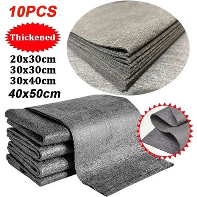 10 Thickened Magic Cleaning Cloths, Streak-Free Microfiber Cloths, Reusable Microfibe