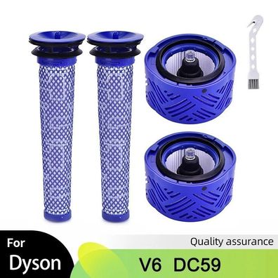 2 x pre-filters and 2 x HEPA post-motor filters for Dyson V8 V7 vacuum cleaners, spar