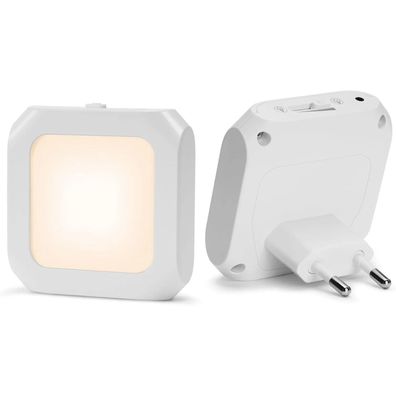 4x LED Night Light Plug-in Kids Dusk Sensor Plug-in Lamp Night Lamp Stair Lamp,