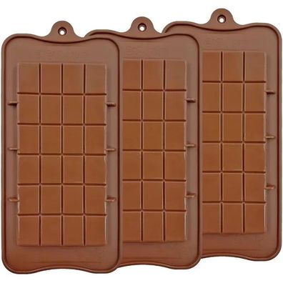 2er Set Silikon Schokoladenform für Schokoladentafeln Silikonform Schokolade - 24 St