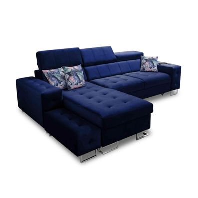 Best For Home Ecksofa HOLLY I mit Schlaffunktion, USB, Bettkästen - RECHTS/LINKS Wahl