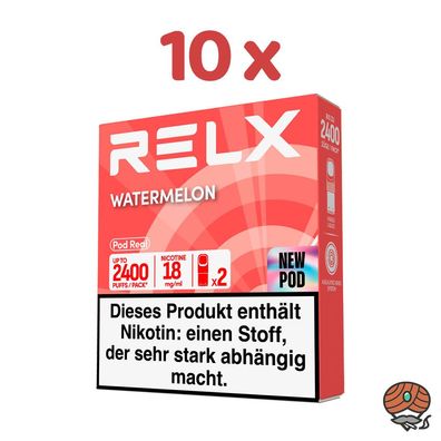 RELX POD REAL Watermelon 18mg/ml Nikotin 10x 2 Pods