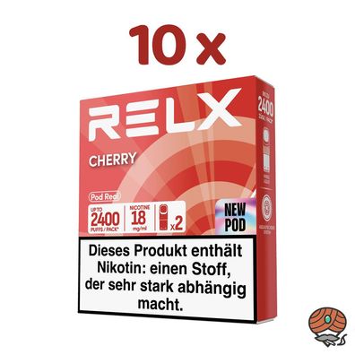 RELX POD REAL Cherry 18mg/ml Nikotin 10x 2 Pods