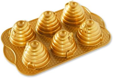 NORDIC WARE Nordic Ware - Beehive Cakelet Pan, Gold NW 90777 11172907776