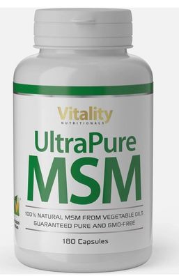 MSM Hochdosiert, Ultra Pure MSM Kapseln Mit 1000 Mg Methylsulfonylmethan, 180 Kapseln
