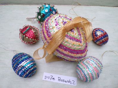 Styropor Pailetten Perlen SchmuckOsterei Kugel Handarbeit Dekoration Ostern