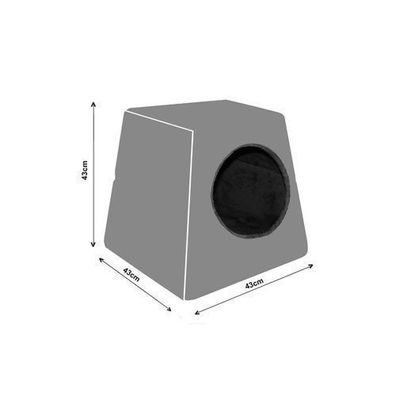 Hundebett Höhle Bett 2in1 Katze Hund Kennel Haus Haustier Softbett 43cm x 43cm