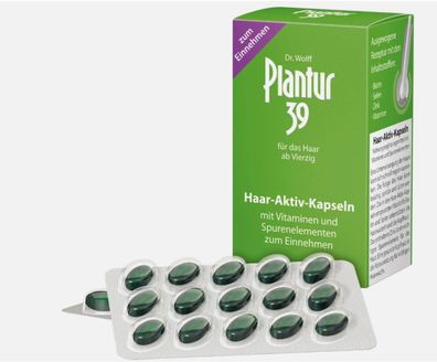 Plantur 39 Haar Aktiv Kapseln 60 Stk. Vitamine & Spurenelemente-kräftigeree Haar