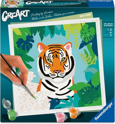 Ravensburger CreArt 12023142 - Wilder Tiger - Malen nach Zahlen ab 12 Jahre