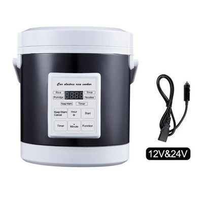 12V/24V Mini Car Rice Cooker 1.6L, Food Warmer & Steamer