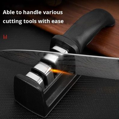1pc schwarze Küche drei Segment Messers chärfer Haushalt multifunktion ale Hand drei