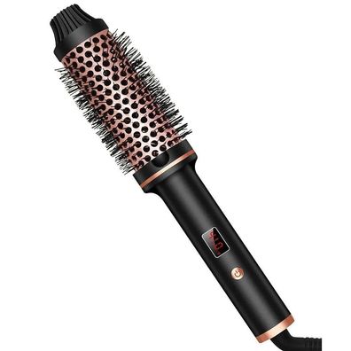 3-in-1 Ionic Hair Curler, Straightener & Styling Brush - Anti-Scald Thermal Curl Wand