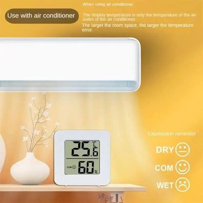 4-pack of indoor thermometers, digital room thermometers, LCD smart hygrometer