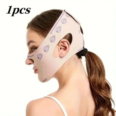 Adjustable V-Face Lift Mask - Breathable, Reusable for Chin Reduction & Tightening