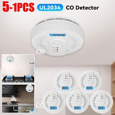 Carbon monoxide detector, CO detector, fire alarm, gas detector, 10 x 10 x 4 cm