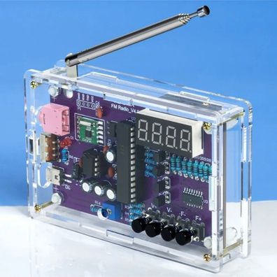 DIY FM Radio Electronic Kit - 87-108MHz, Digital Display, Solder Practice (RDA5807S)