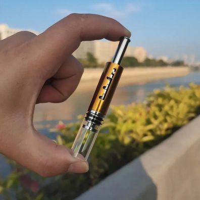 EDG Retractable Pipe Piston Set - Glass Tube, Metal Strainer, Tobacco Accessories