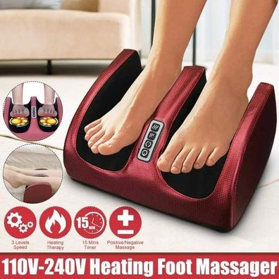 Electric Foot Massager with Heating - Shiatsu Kneading, Compression, Muscle Relaxatio