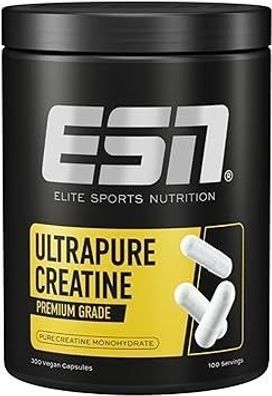 ESN Ultrapure Creatine Monohydrate, 300 Capsules, 100 Servings, Creatine Capsules, Mi