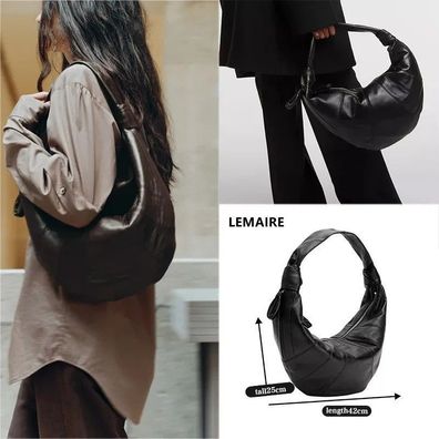 Lemaire Fortune Croissant Large Leather Cross-Body Bag for Women