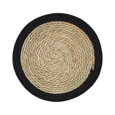 Tischmatte Boho Natural 40 cm schwarz Ambition