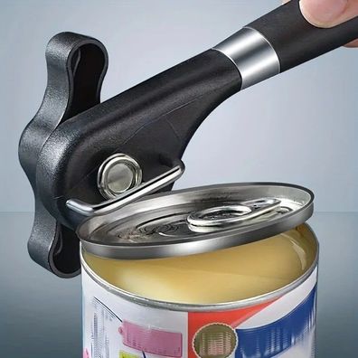 Plastic Hand-Actuated Can Opener - Safety Side Cut Manual Opener, Easy Grip