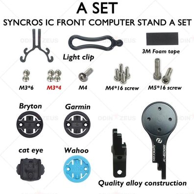 Syncors Bike Handlebar, Aluminum Alloy Computer & Flashlight Mount for Garmin