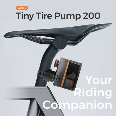 Tiny Tire Pump - 120PSI Electric Tire Pump Bicycle Inflator with Taillight