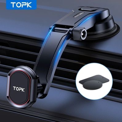 TOPK Magnetic Car Phone Holder, Super Stable Dashboard Mount for All Phones