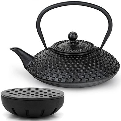 Bredemeijer Teekanne 1.25 L Induktion Gusseisen schwarz Gusskanne Guss-Teewärmer