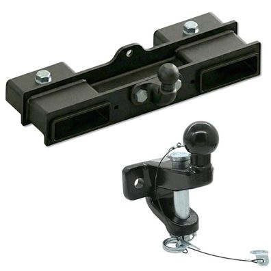 AHK Adapter Anhängerkupplung für Gabelstapler Zugmaul mit Kugelkopf Baumann