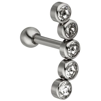 Helix-Piercing Edelstahl 5 Zirkonia