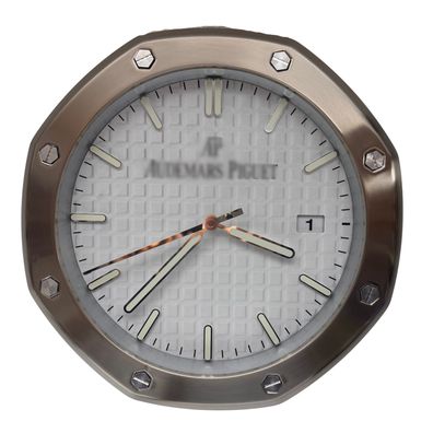 Wanduhr Audemars Piguet Royal Oak 34cm Silber Zifferblatt Stahl Luxuswanduhr