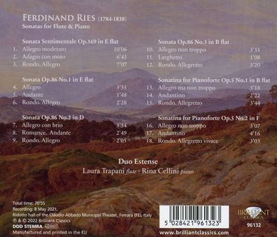 Ferdinand Ries (1784-1838): Flötensonaten op.86 Nr.1-3 - - (