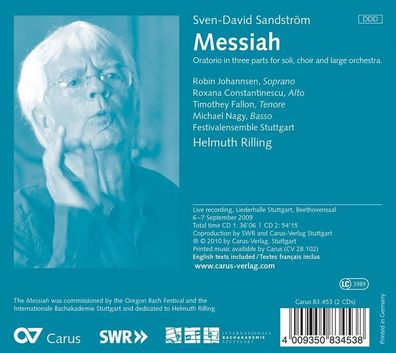 Sven-David Sandström (1942-2019): Messiah - - (CD / M)